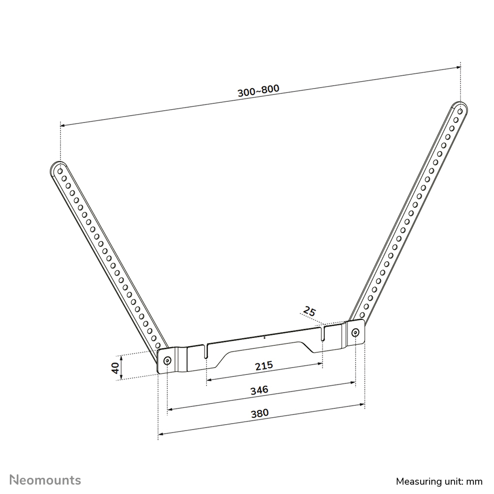 Neomounts AV35-724BL1 TV-beugel voor Sonos Ray - eenvoudige installatie - zwart